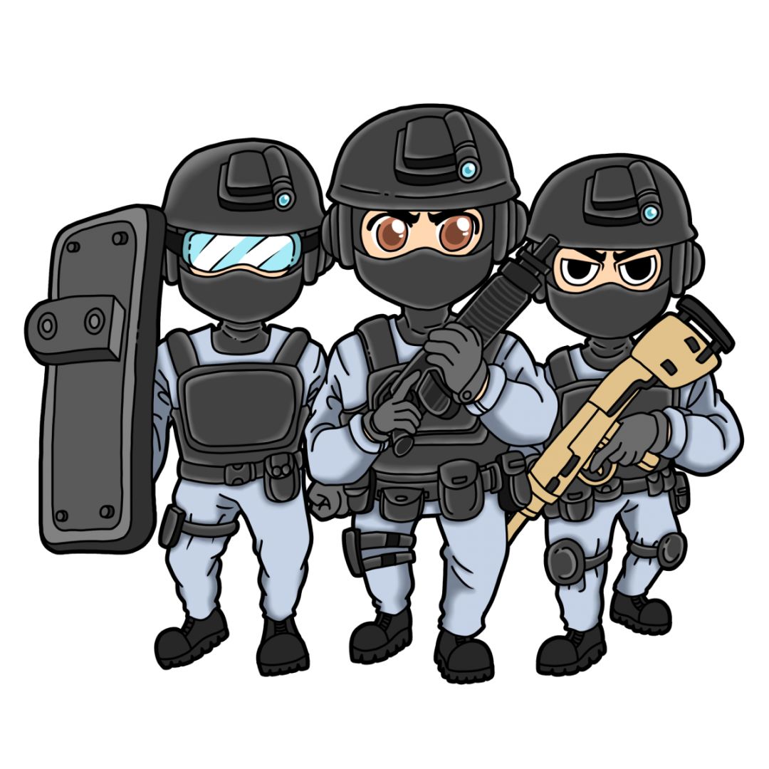 帅气男子特警图案设计.png