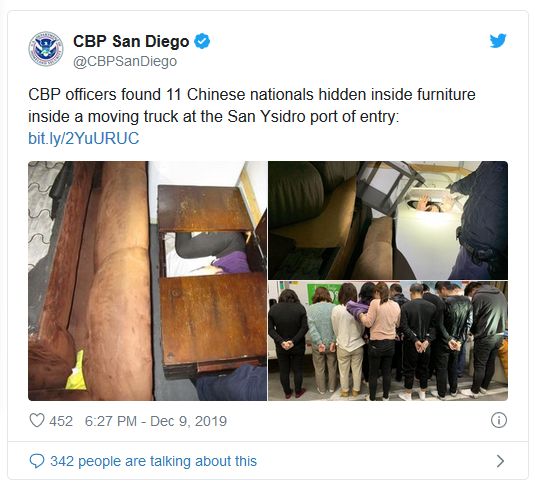 11名中国人偷渡美国被抓 外媒嘲讽：还缺性工作者、厨子！