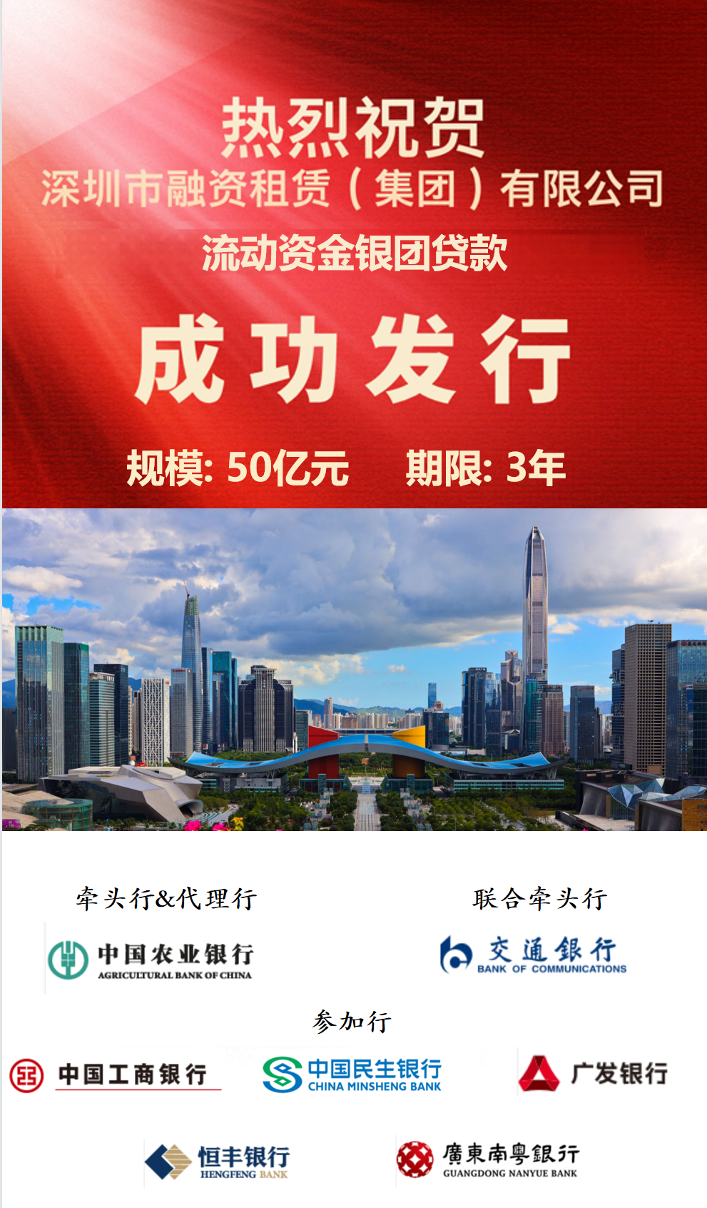 【会员动态】深圳租赁境内50亿银团顺利完成首次提款