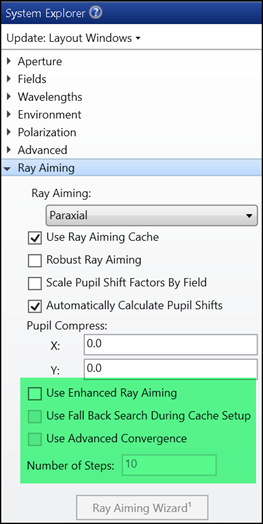 OpticStudio 22.1 | 如何使用改進型光線瞄準和光線瞄準向導的圖1