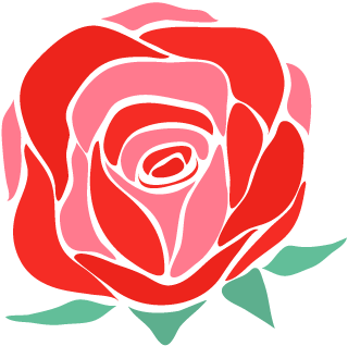 The red deer and her red rose.