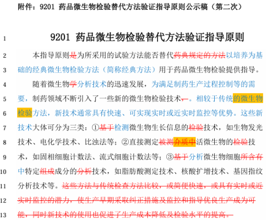 药品微生物检验替代方法验证指导原则