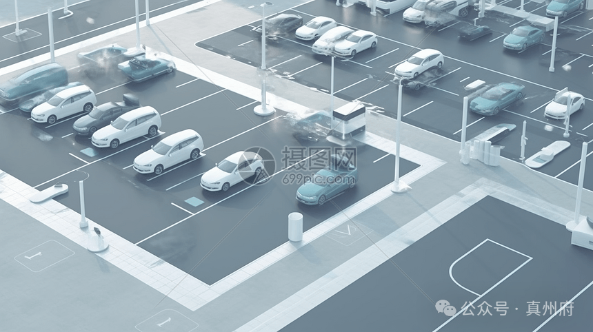 户外智能停车位图片素材-正版创意图片600035508-摄图网
