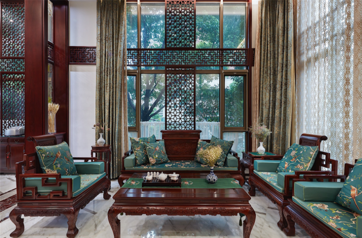 中式美，510㎡别墅的奢华中式装修