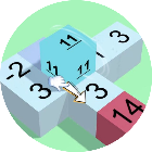 滚动的数字方块