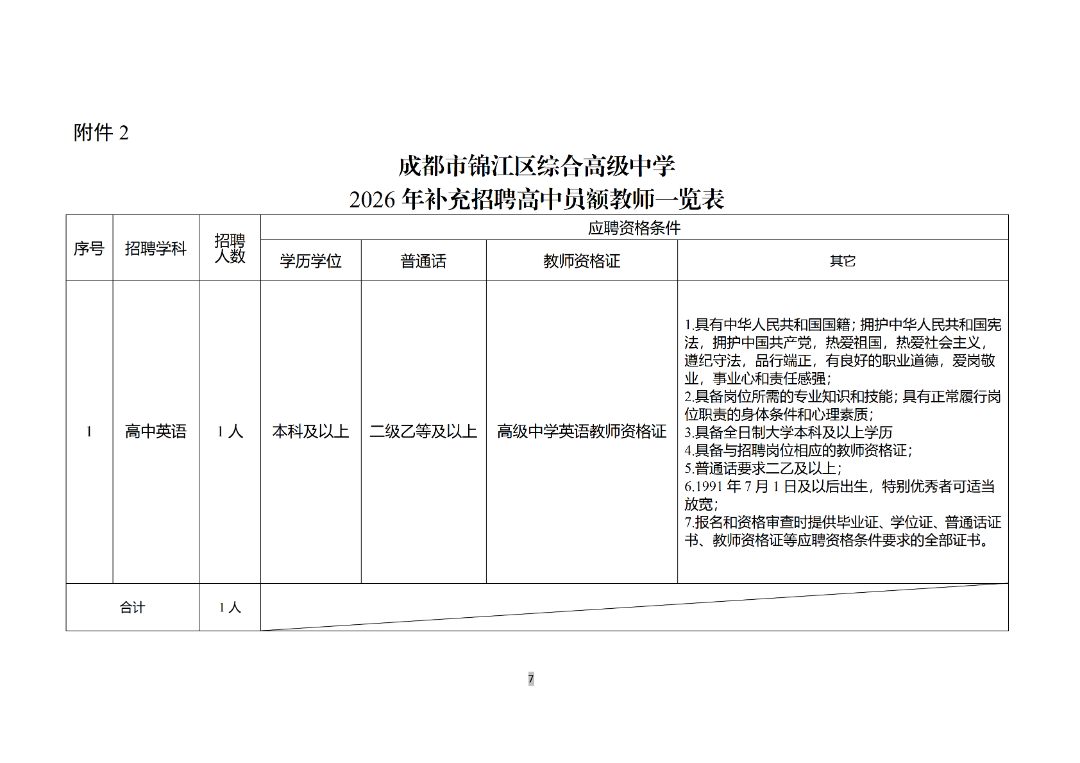 成都市锦江区综合高级中学 高中员额教师招聘公告 (补录 英语教师20260707)_07.png