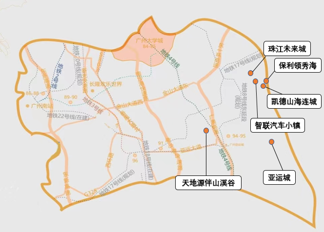 广州番禺天地源伴山溪谷85-103平三四房，总价预计200-300万...