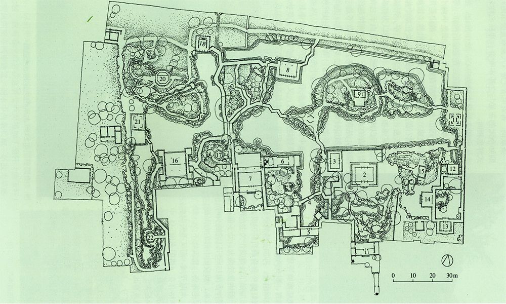 寄畅园平面布局图_寄畅园平面图_寄畅园50景图