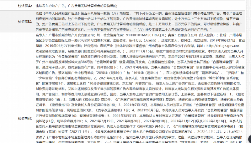 虚构地铁站名宣传楼盘，广州弘韬地产被罚11万