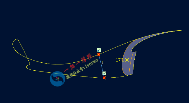 Proe/Creo高级曲面造型·曲面尖角拆面练习教程