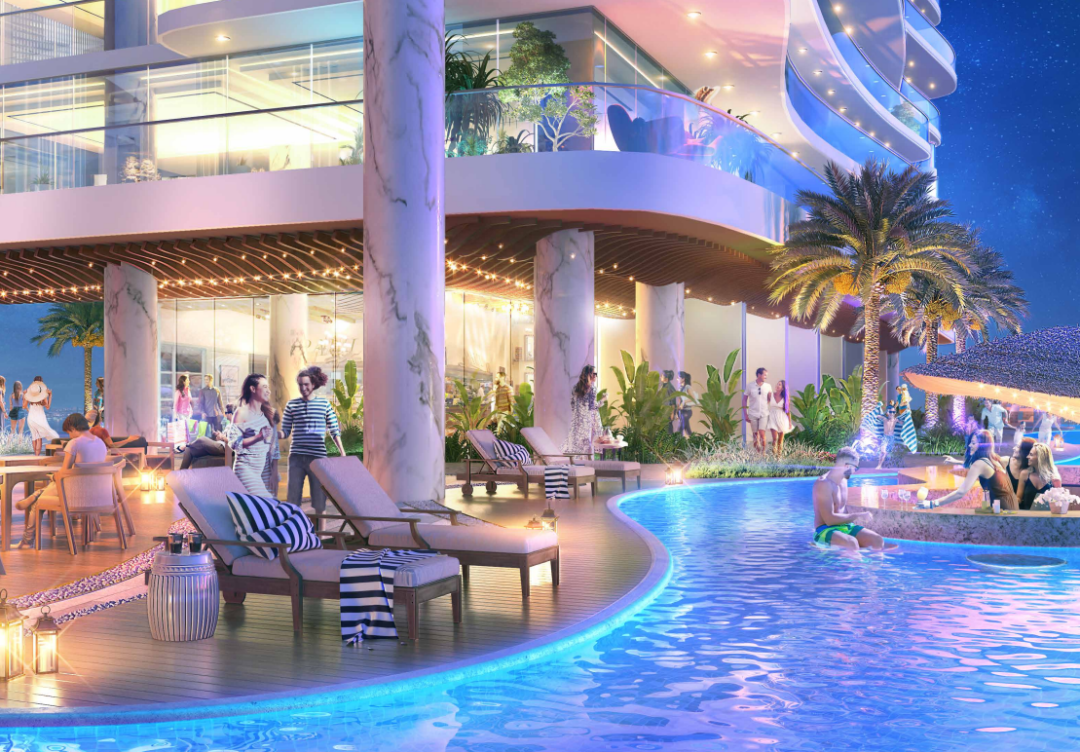 迪拜纯海景豪宅:"一千零一夜"现实版梦幻蓝色宫殿