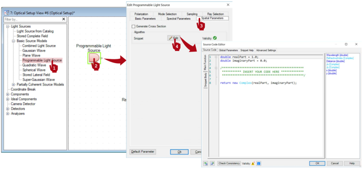 如何在VirtualLab Fusion中使用可编程光源及示例（高斯光束）的图9