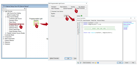 如何在VirtualLab Fusion中使用可编程光源及示例（高斯光束）的图3