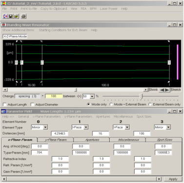 如何计算一个侧面泵浦棒的简单激光器谐振腔的热透镜效应的图1