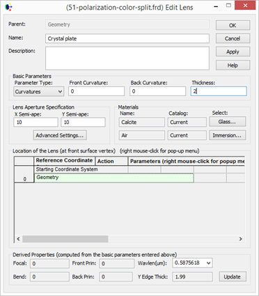 【FRED】双折射晶体偏振干涉效应的图8