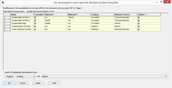 【FRED】双折射晶体偏振干涉效应的图13
