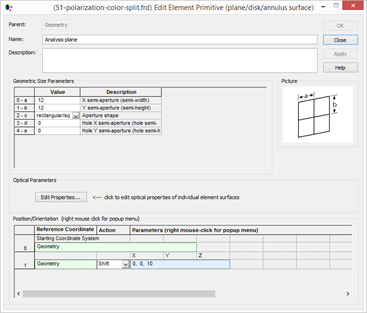 【FRED】双折射晶体偏振干涉效应的图10