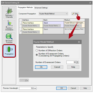 使用界面配置光栅结构的图12