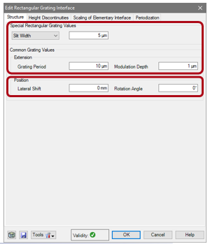 使用界面配置光栅结构的图10