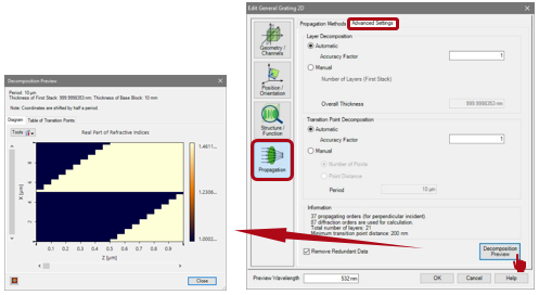 使用界面配置光栅结构的图24