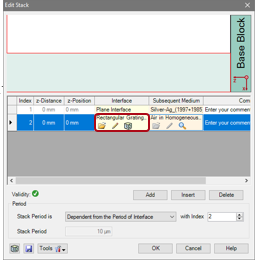 使用界面配置光栅结构的图7