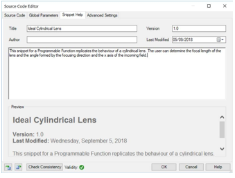 VirtualLab Fusion如何使用可編程函數及示例（柱面透鏡）的圖11