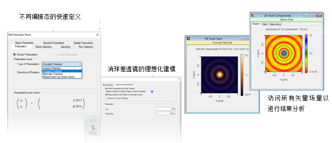 VirtualLab Fusion：利用消球差透鏡對各種偏振光束進行深聚焦的圖6