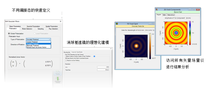 VirtualLab Fusion：利用消球差透镜对各种偏振光束进行深聚焦的图6