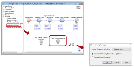 VirtualLab Fusion使用焦距分析器的圖3