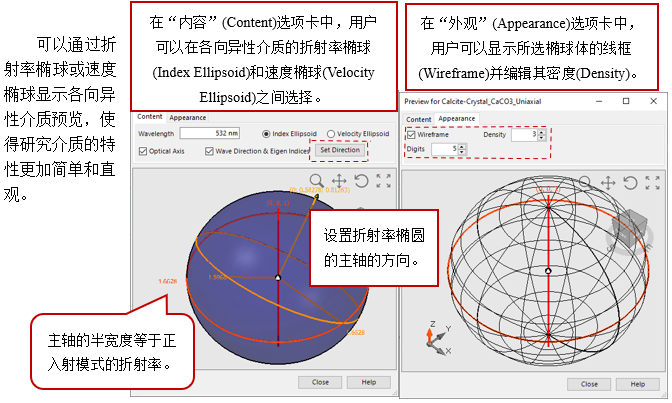 VirtualLab Fusion中的光学各向异性介质的图4