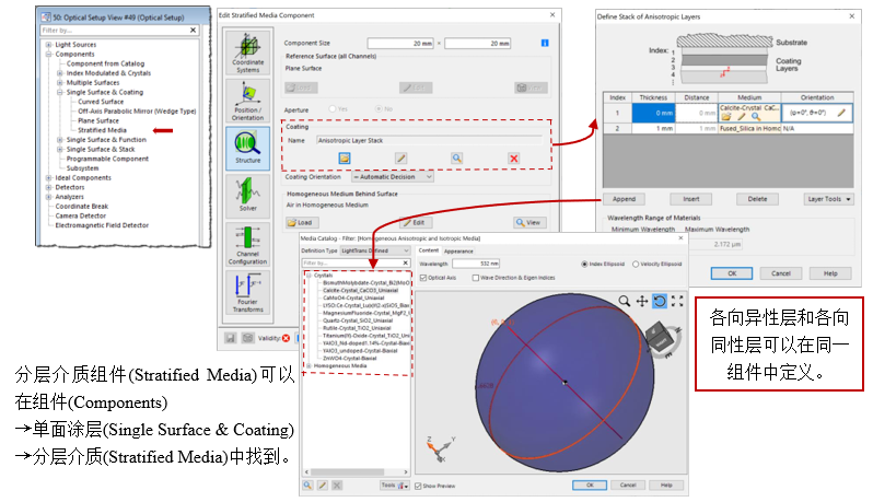 VirtualLab Fusion中的光学各向异性介质的图8