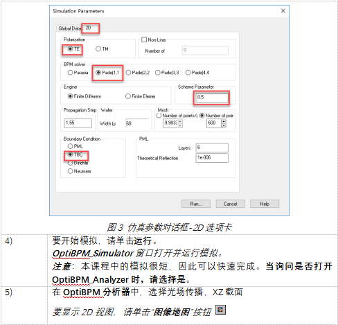 OptiBPM教程4：創(chuàng)建一個(gè)多模干涉星型耦合器的圖6