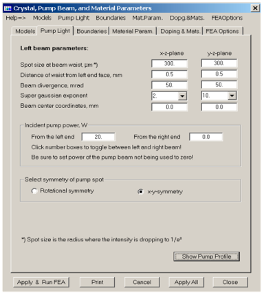 LASCAD：如何计算一个简单激光腔中端面泵浦棒的热透镜的图3