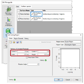 VirtualLab Fusion表面和光柵區域的通道配置的圖9