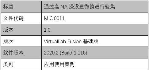 通过高NA浸没显微镜进行聚焦的图13