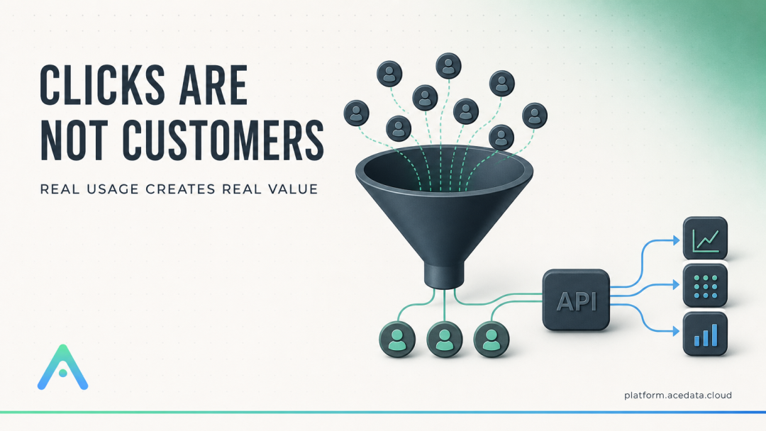 CLICKS ARE NOT CUSTOMERS：点击、真实用户与持续 API 使用之间的漏斗