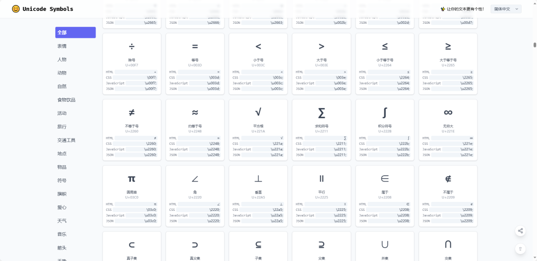 AI最喜欢用的万能 Unicode 符号库 | 枫瑞博客网