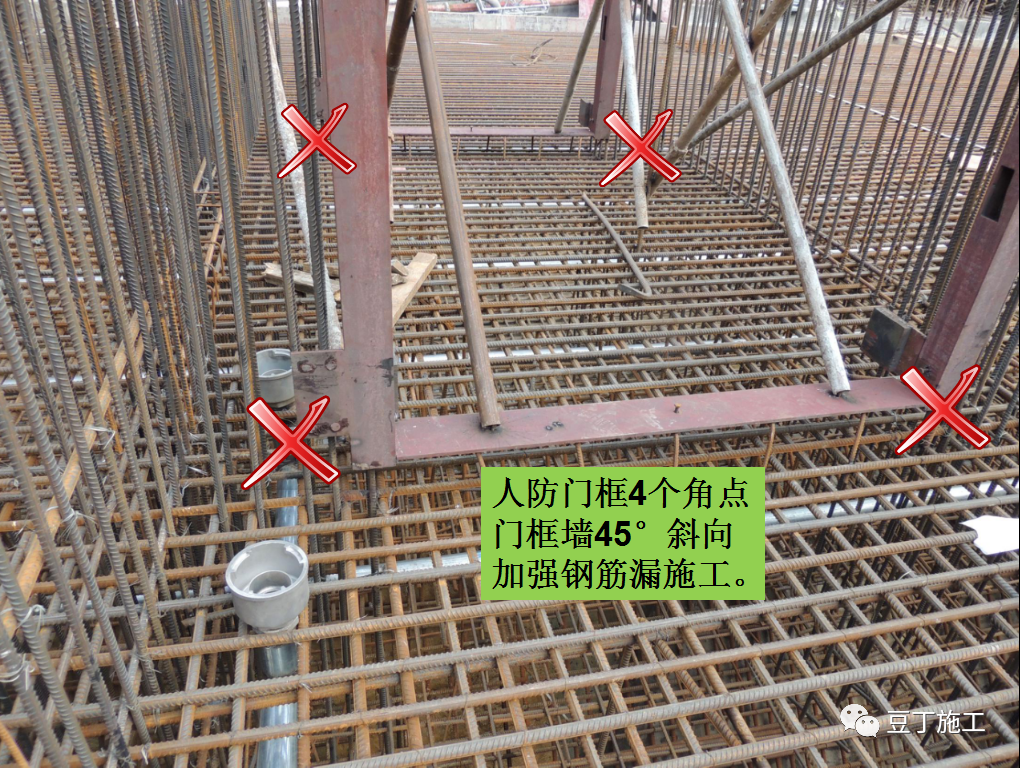 (2)人防墙体竖向钢筋锚固长度是否符合设计要求;人防墙体受水平荷载