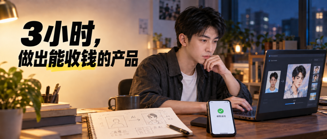 用AI三小时做出能收钱的图片生成工具 9块9解锁高清图实操复盘