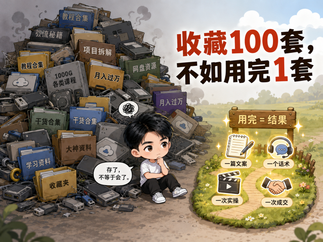 副业赚钱避坑指南：最没用的4个动作，别换项目别存教程别问别等