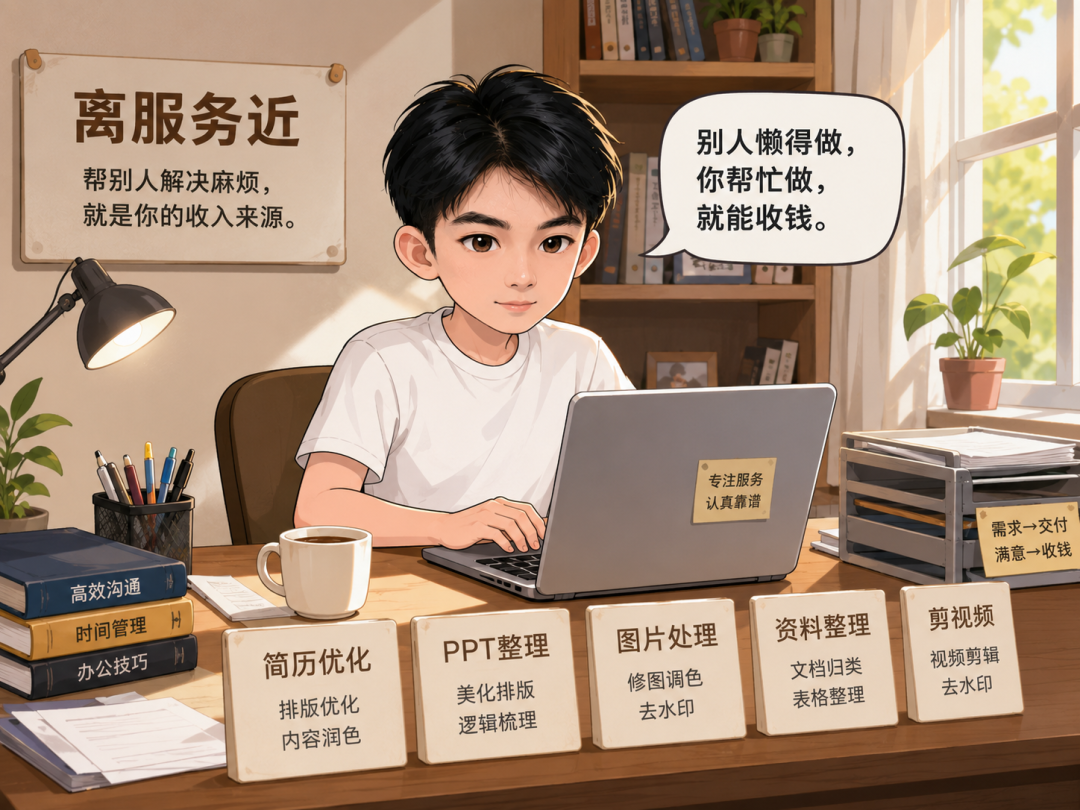 零基础无本金无粉丝可做的3种副业方向 信息差服务代做帮搞流量