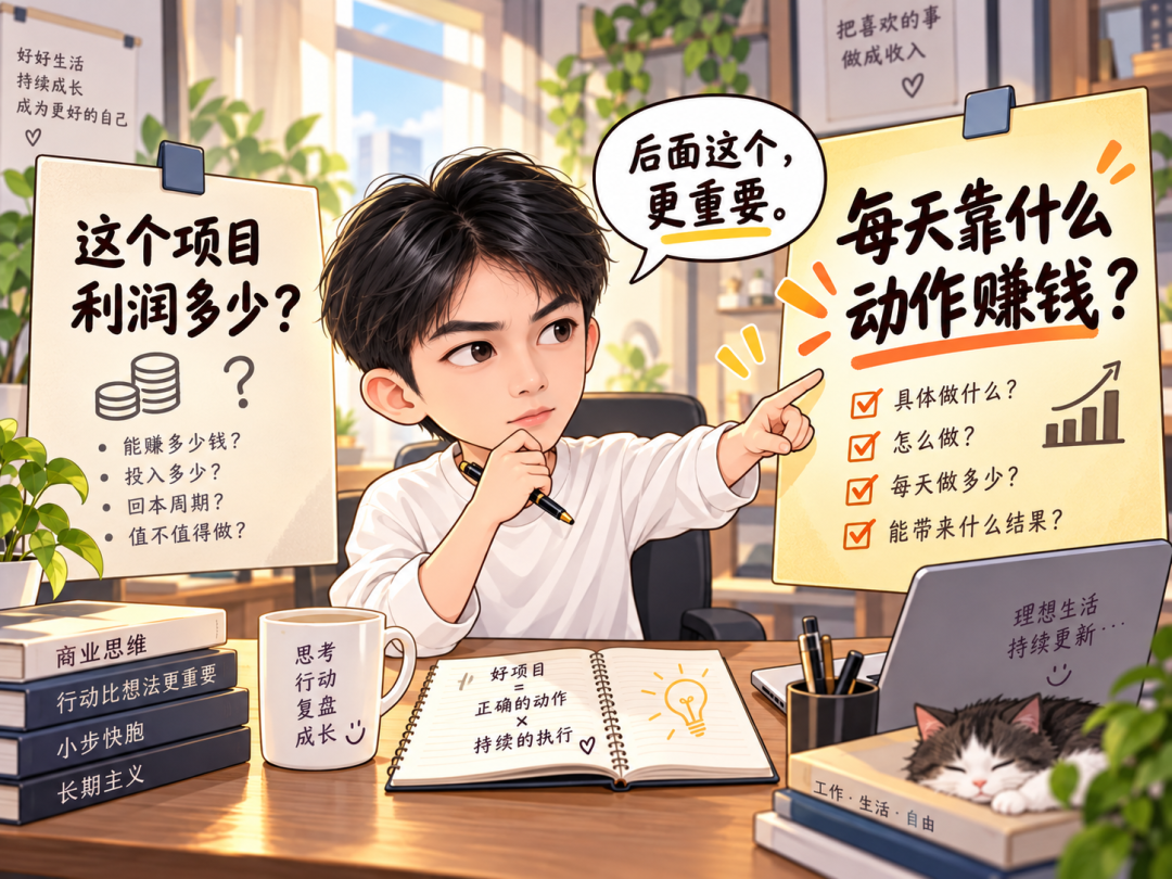 不想逼自己也能赚钱 找到适合性格的轻资产项目与长期做法
