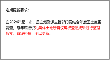 开展集体土地所有权确权登记成果更新汇交，维护农民土地权益