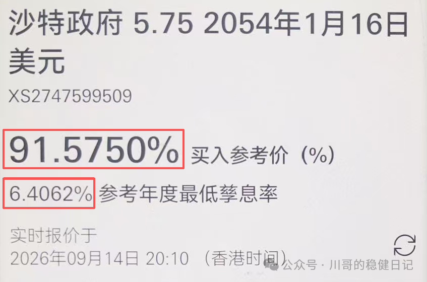 沙特政府债每年派息5。75%值得买吗 20万美元起投与30年期限解析