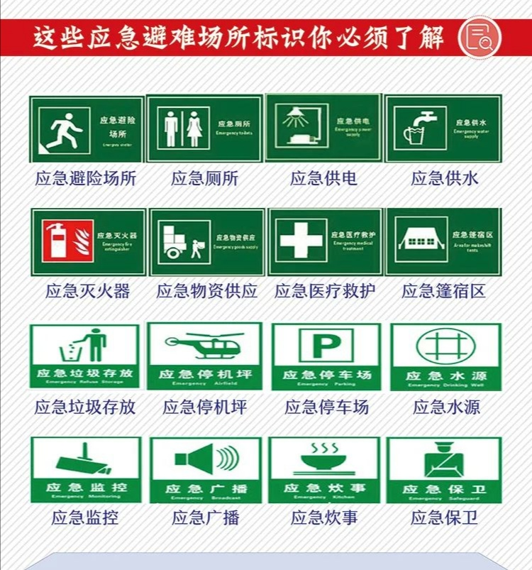 【安全知识】关于应急避难场所的这些知识你要知道!