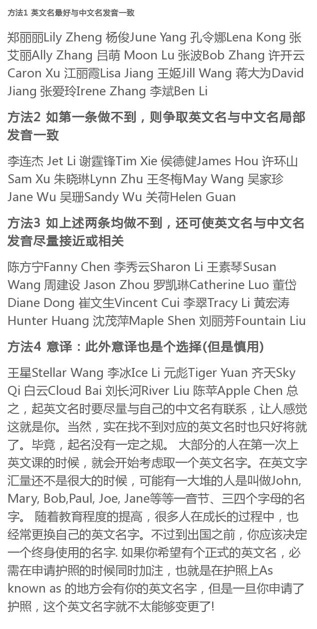 英文名别乱起 不然在老外眼里都非 常 奇 葩 Bridging Translation