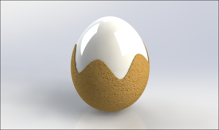 用SolidWorks建模一个剥壳的鸡蛋的图1