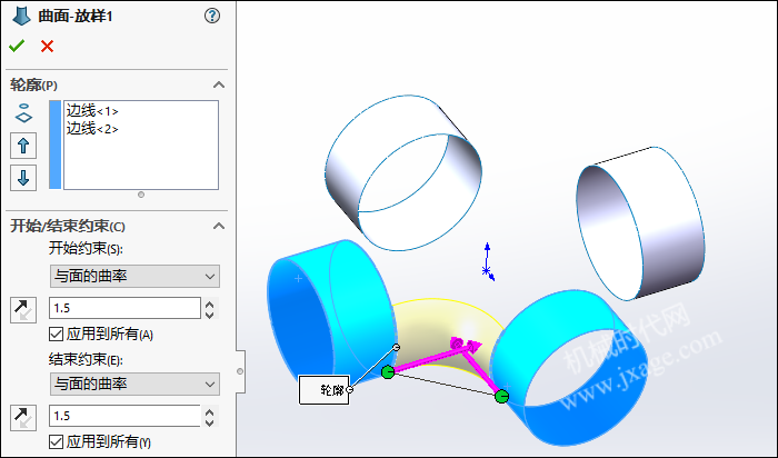 SolidWorks创建四通管,能否成功在于草绘的细节!的图8