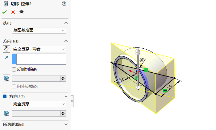 拉伸技巧!SolidWorks建模并渲染一个可变镂空环的图7