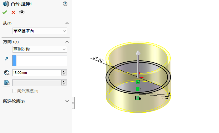 拉伸技巧！SolidWorks建模并渲染一个可变镂空环的图3